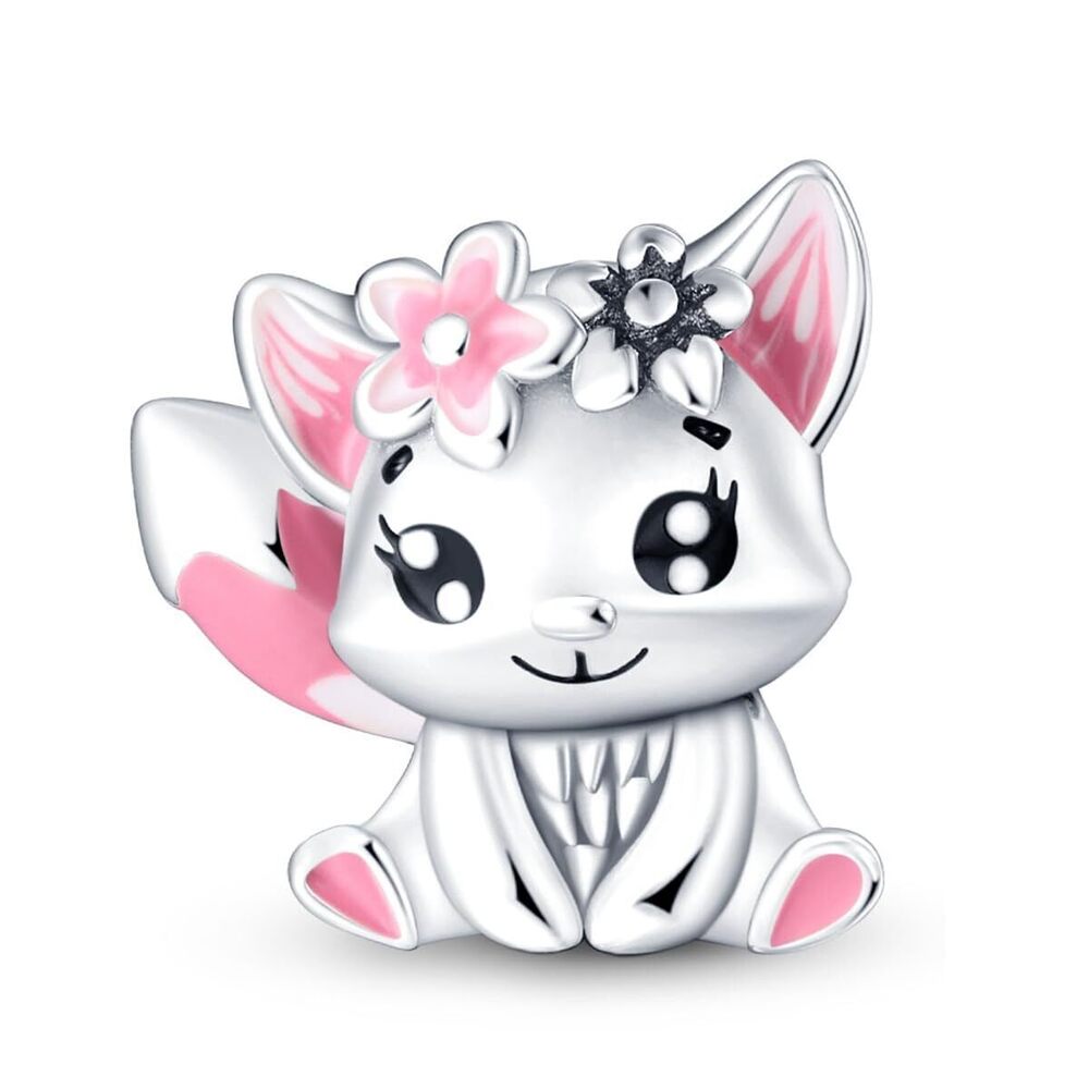 8328 Pink Rabbit Charms European Animal Rabbit Beads charms fit Charm